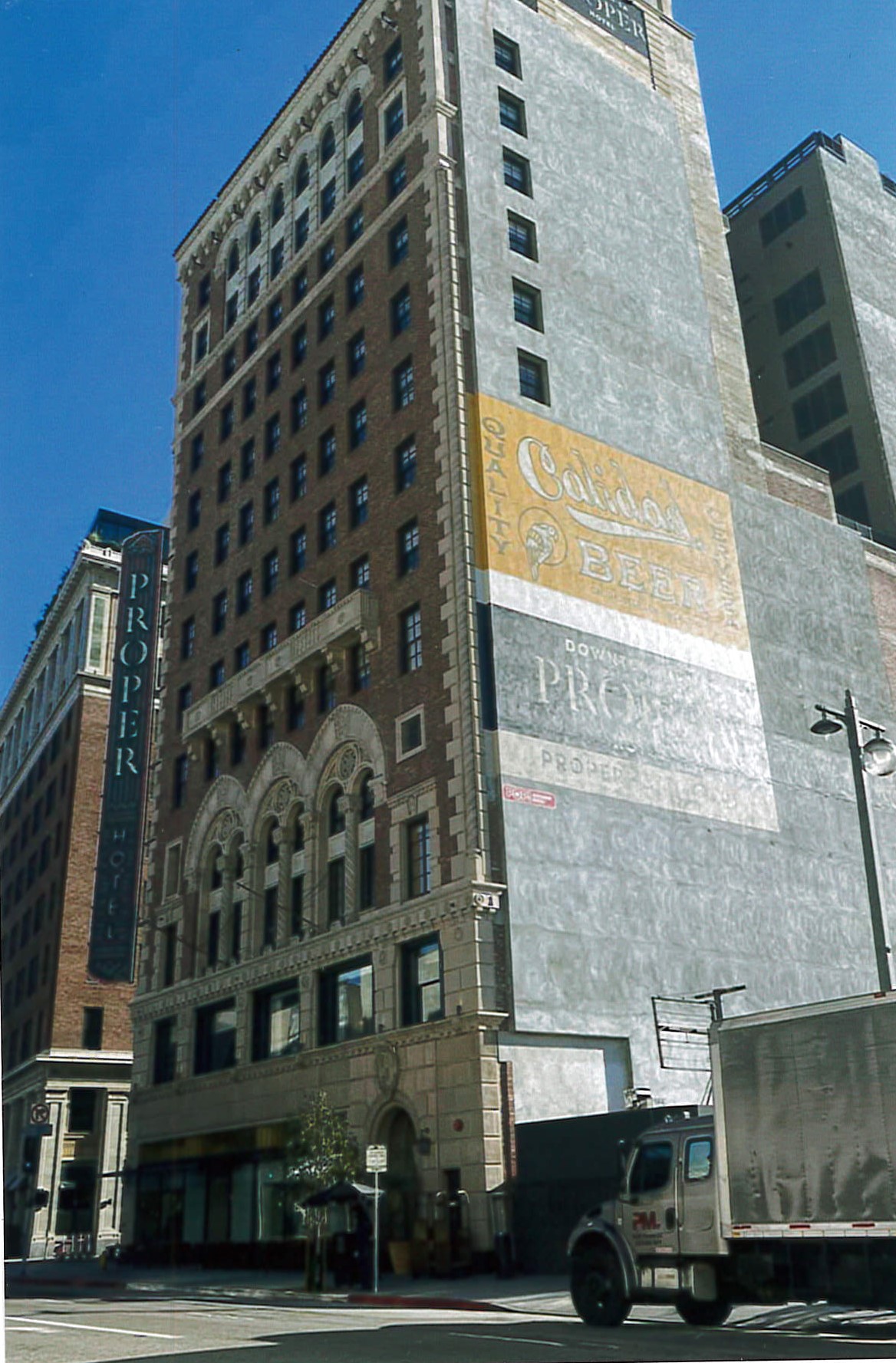 Street view of renovated and expanded Commercial Club building